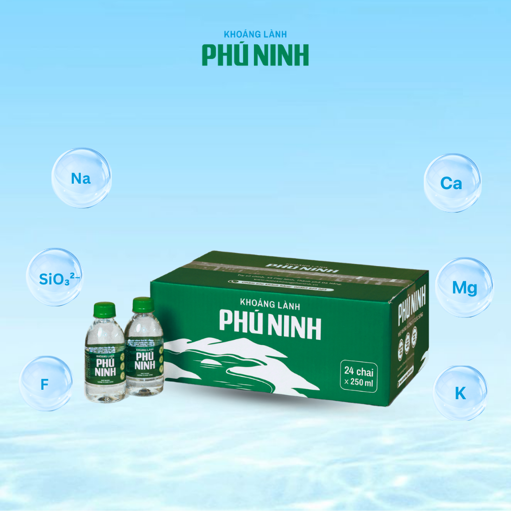 250ml Phu Ninh Mineral Water (24 bottles/per box)