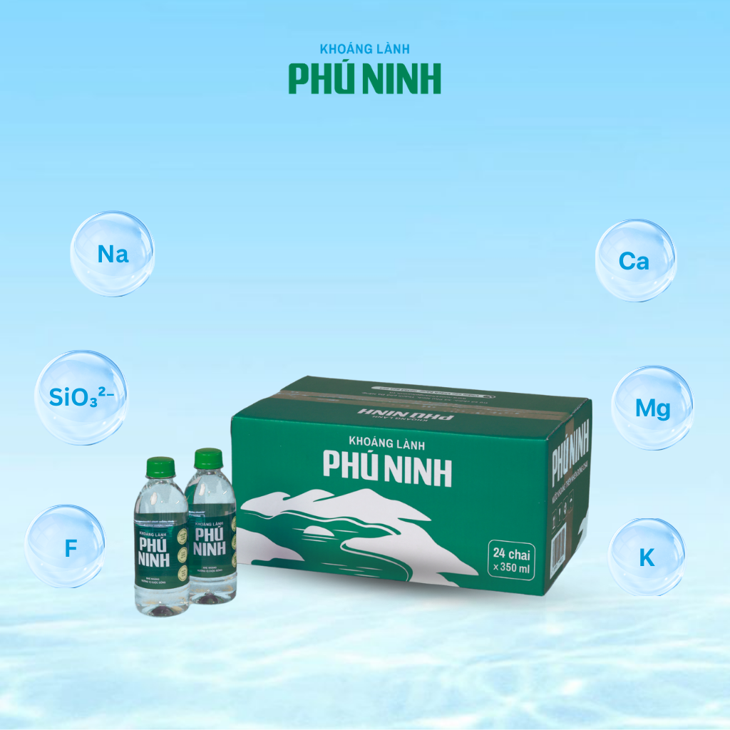 350ml Phu Ninh Mineral Water (24 bottles/per box)